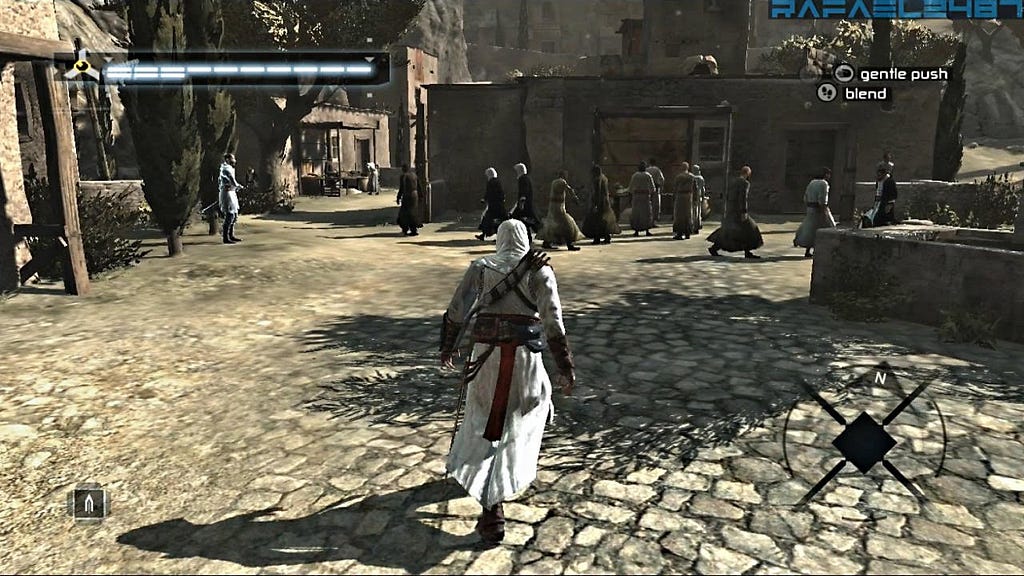 Altair infiltrates a city