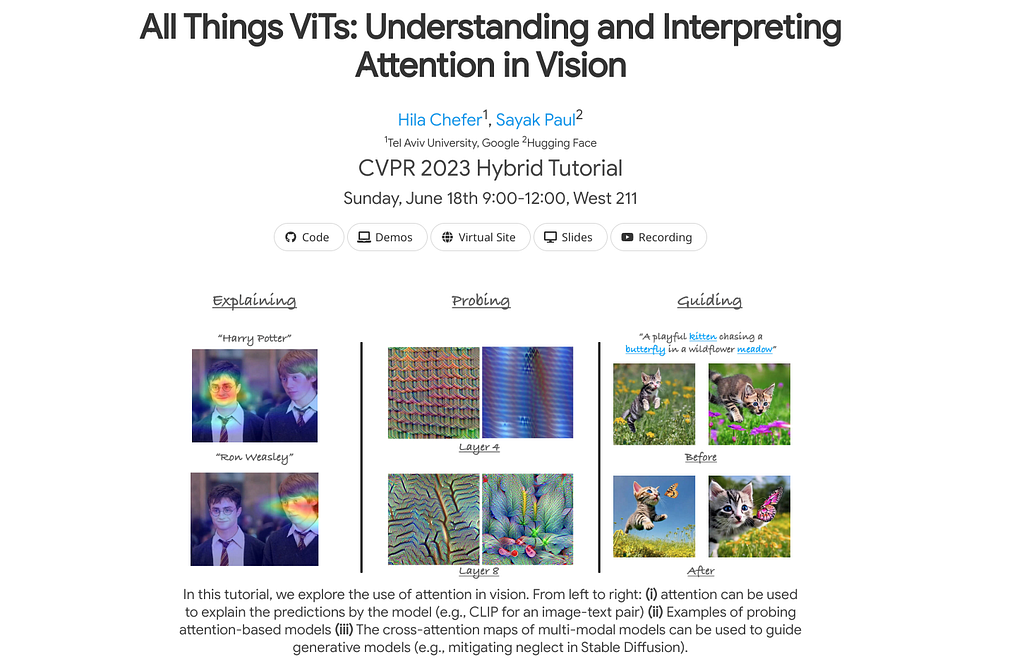 All Things ViTs: Understanding and Interpreting Attention in Vision by ML GDE Sayak Paul and Hila Chefer