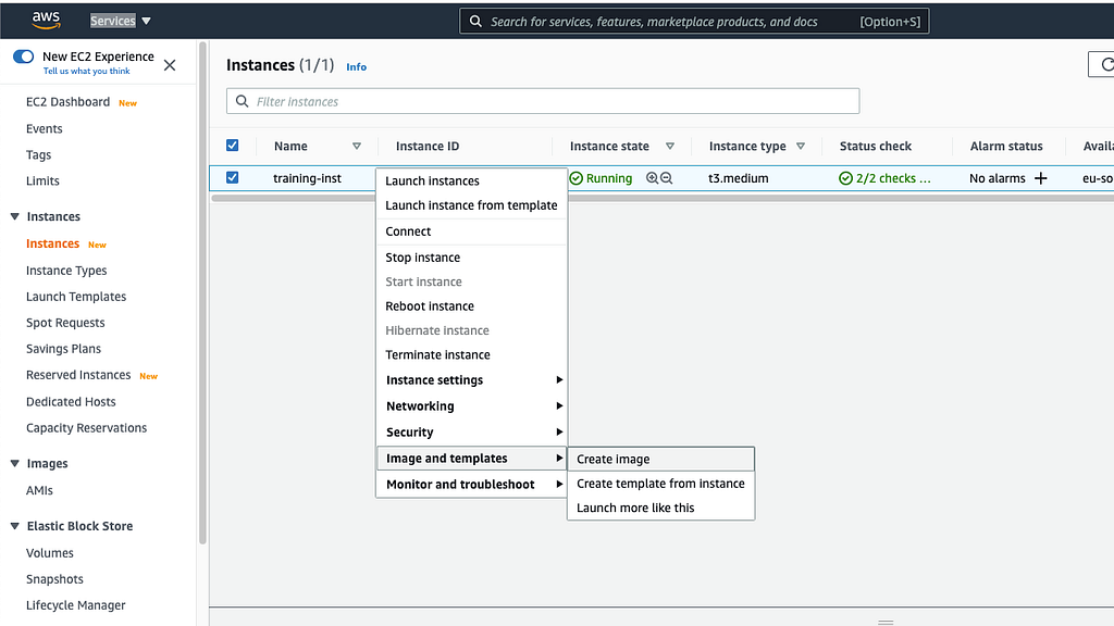 EC2 Console