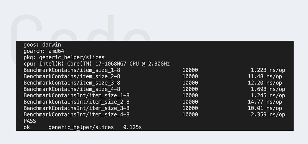 Benchmark tests from function