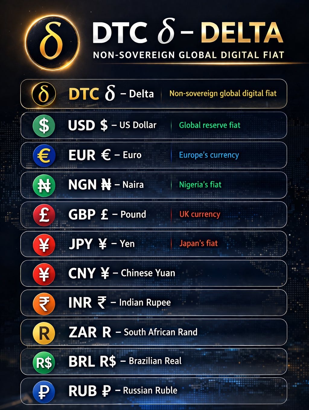 Delta is not cryptocurrency, it’s non sovereign digital fiat.