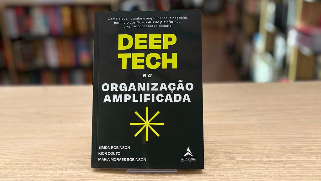 The book Deep Tech and the Amplified Organisation displayed in Drummond book shop