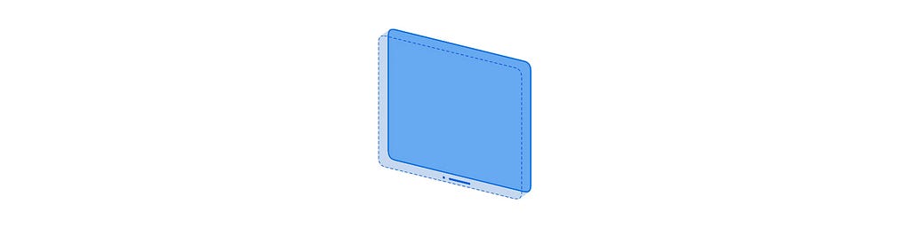 Isometric blue rectangle