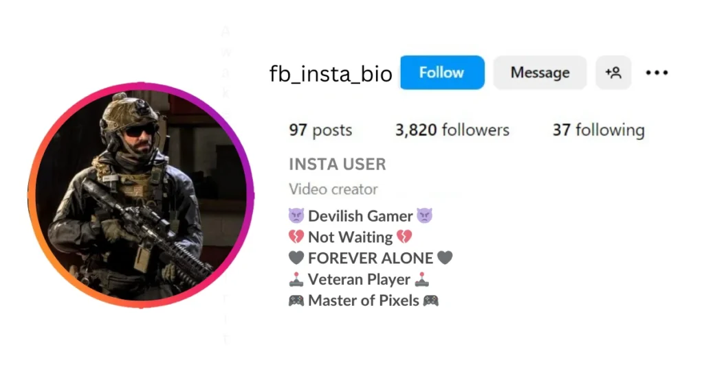 Attitude Gaming Bio for Instagram for Boy is visible in this image.