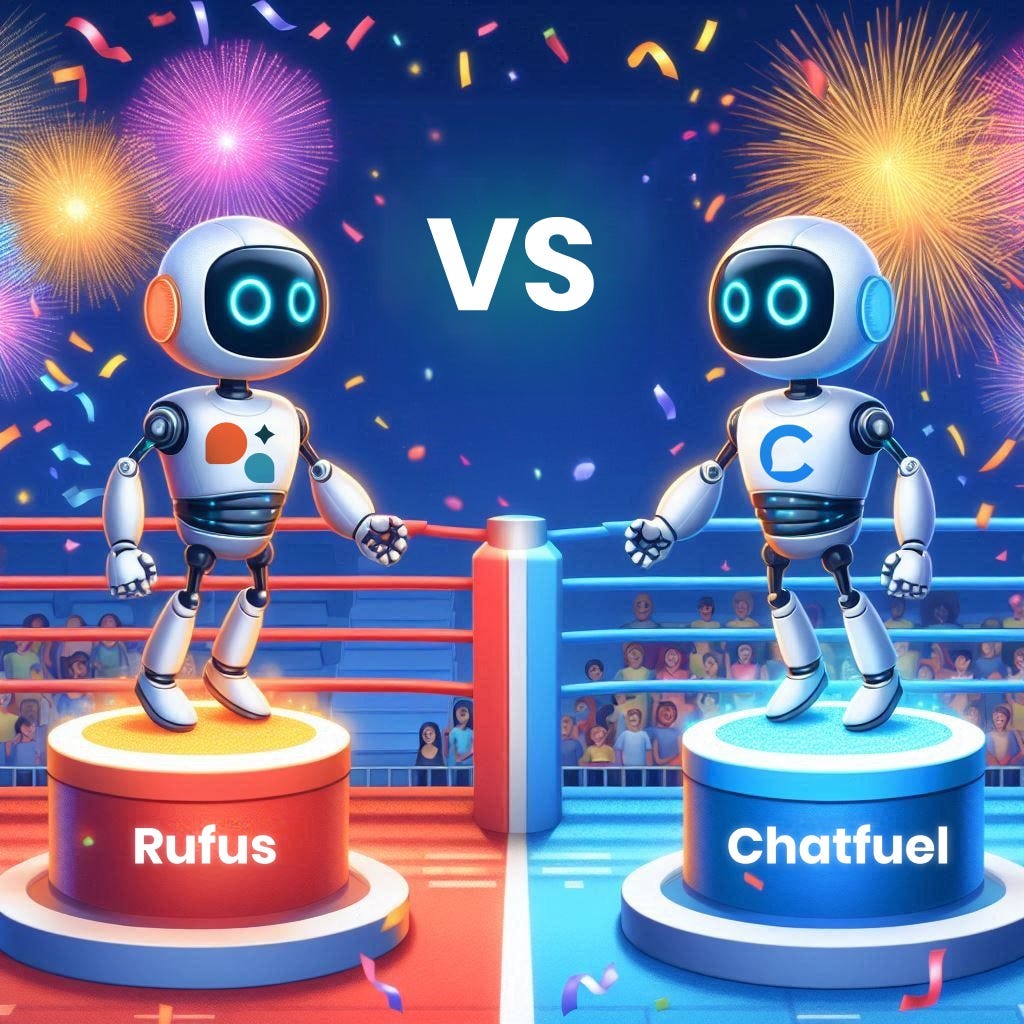 Amazon Rufus vs Chatfuel: Comparison of AI Shopping Assistants