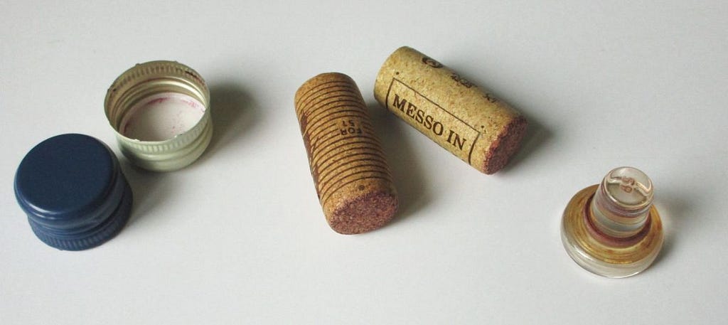Diffrent Closures for (Red)Wine