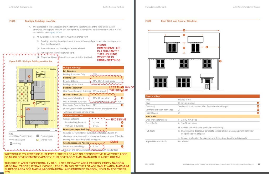 critique of middle housing development standards