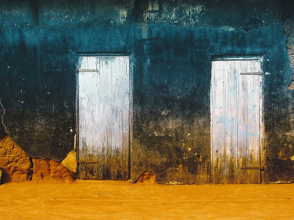 This image shows two doors leading to the same building. This will be referred to later in the article.