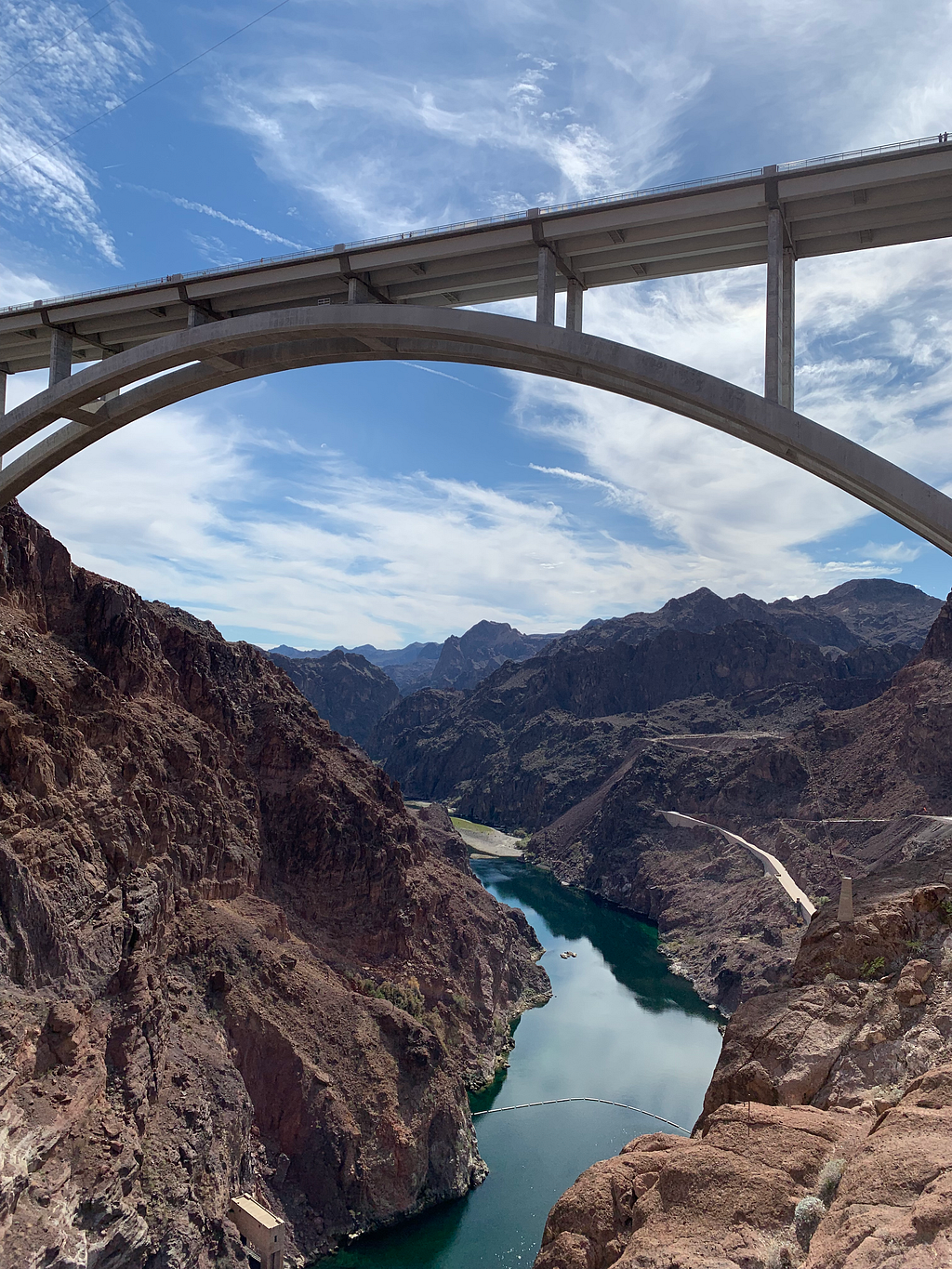 A photo I took below the Mike Oâ€™Callaghanâ€Šâ€”â€ŠPat Tillman Memorial Bridge (aka Hoover Dam Bypass Bridge)
