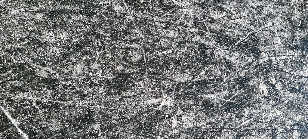 Scratched ice