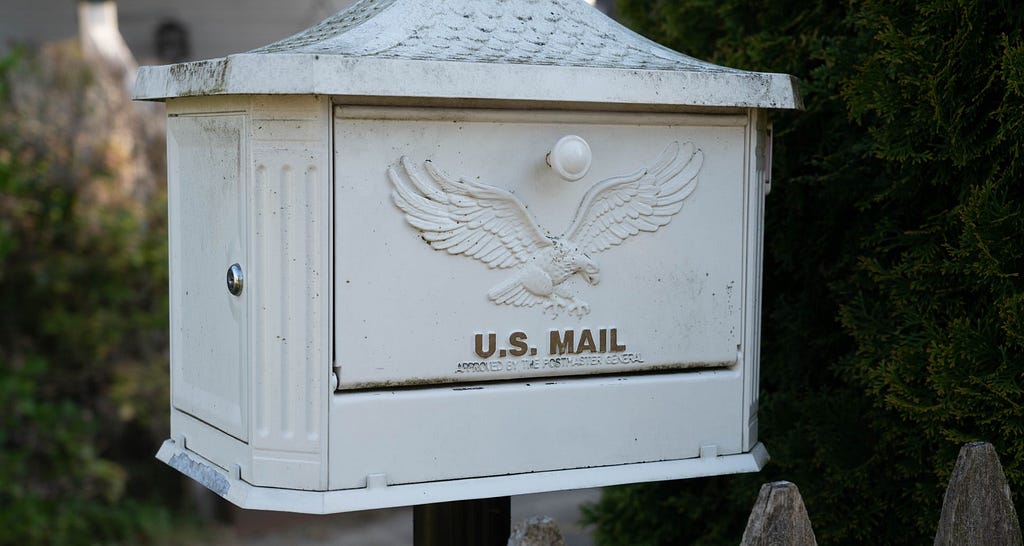 Antique US mailbox