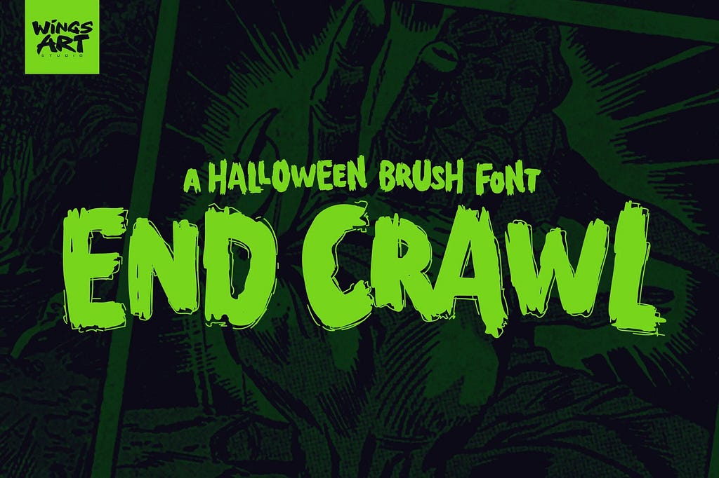 End Crawl — A Halloween Brush Font