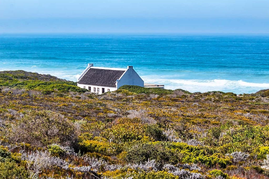 A cottage by the sea.