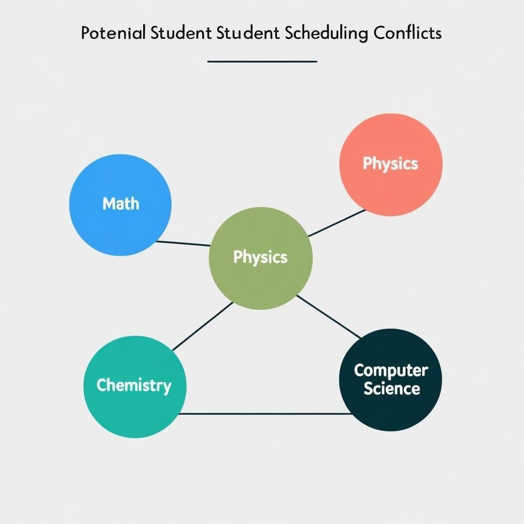 Visualised Exam scheduling graph