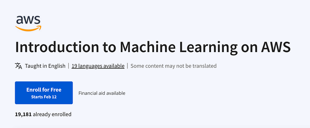 Machine Learning By AWS Certification