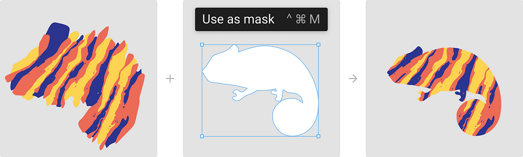 An example how a mask in Figma works