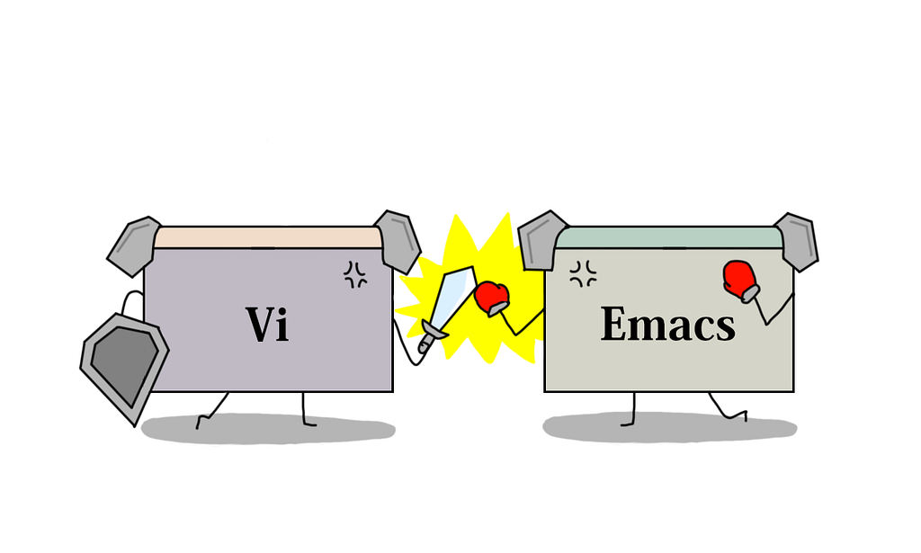 vi and emacs fighting!
