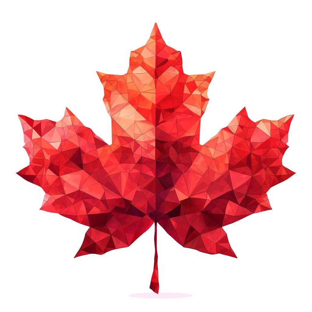 A detailed red maple leaf