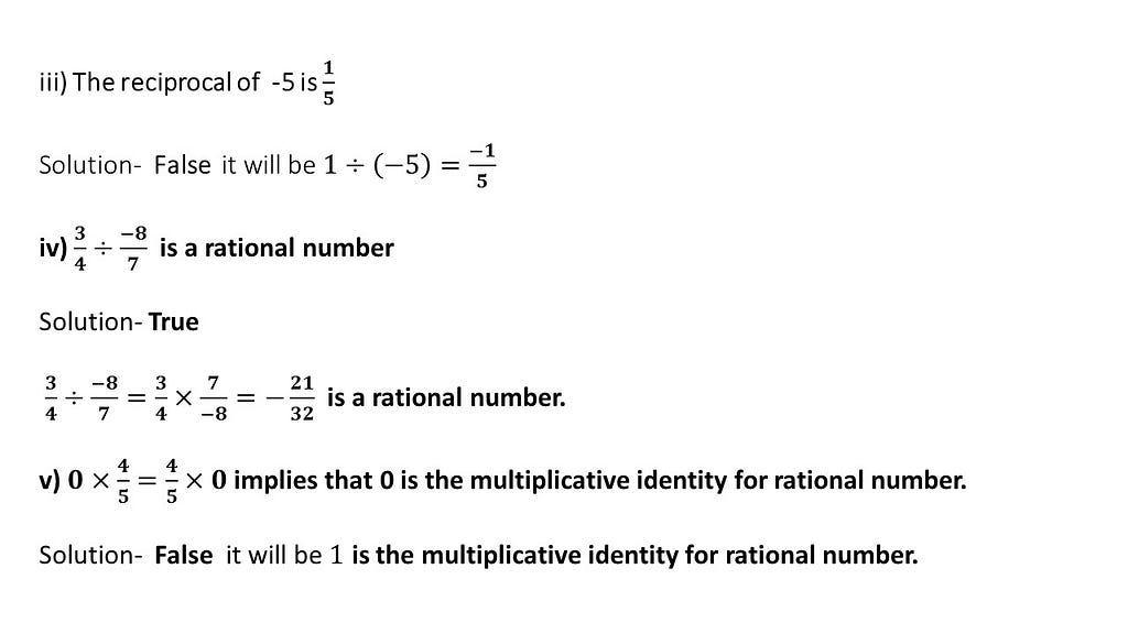 multiplication on rational numbers questions answers