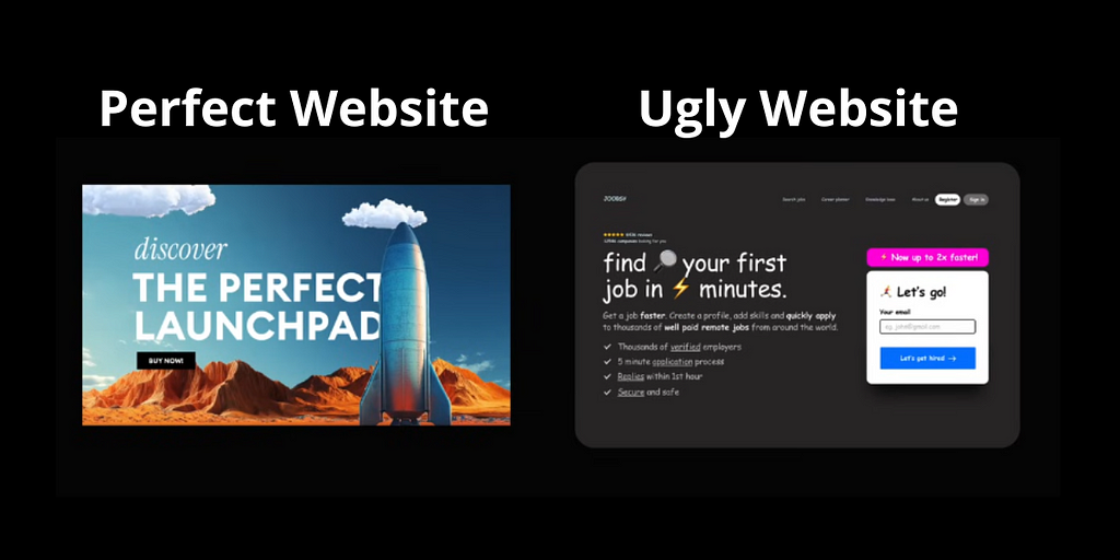 Perfect Website VS Ugly Website