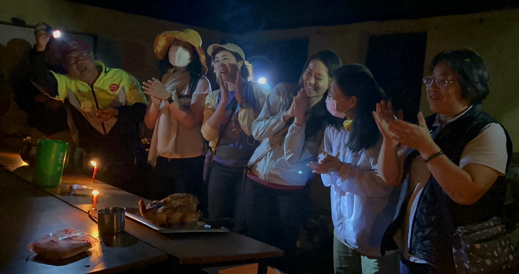 Birthday party in an electric shot in Nepal. What a surprise!