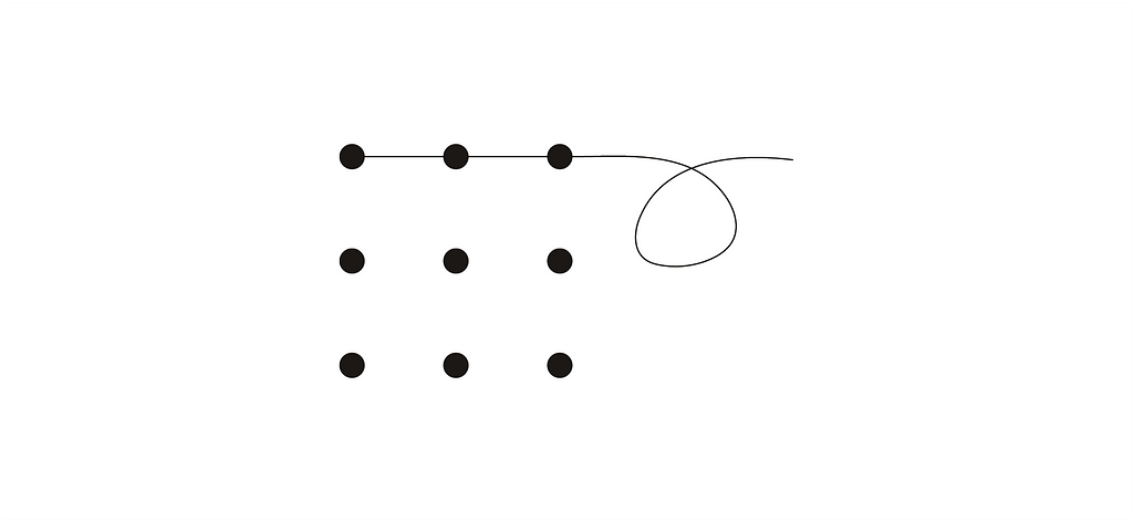 Drawing showing hooks connected with string.