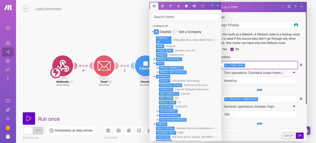 Filtering for High Priority leads