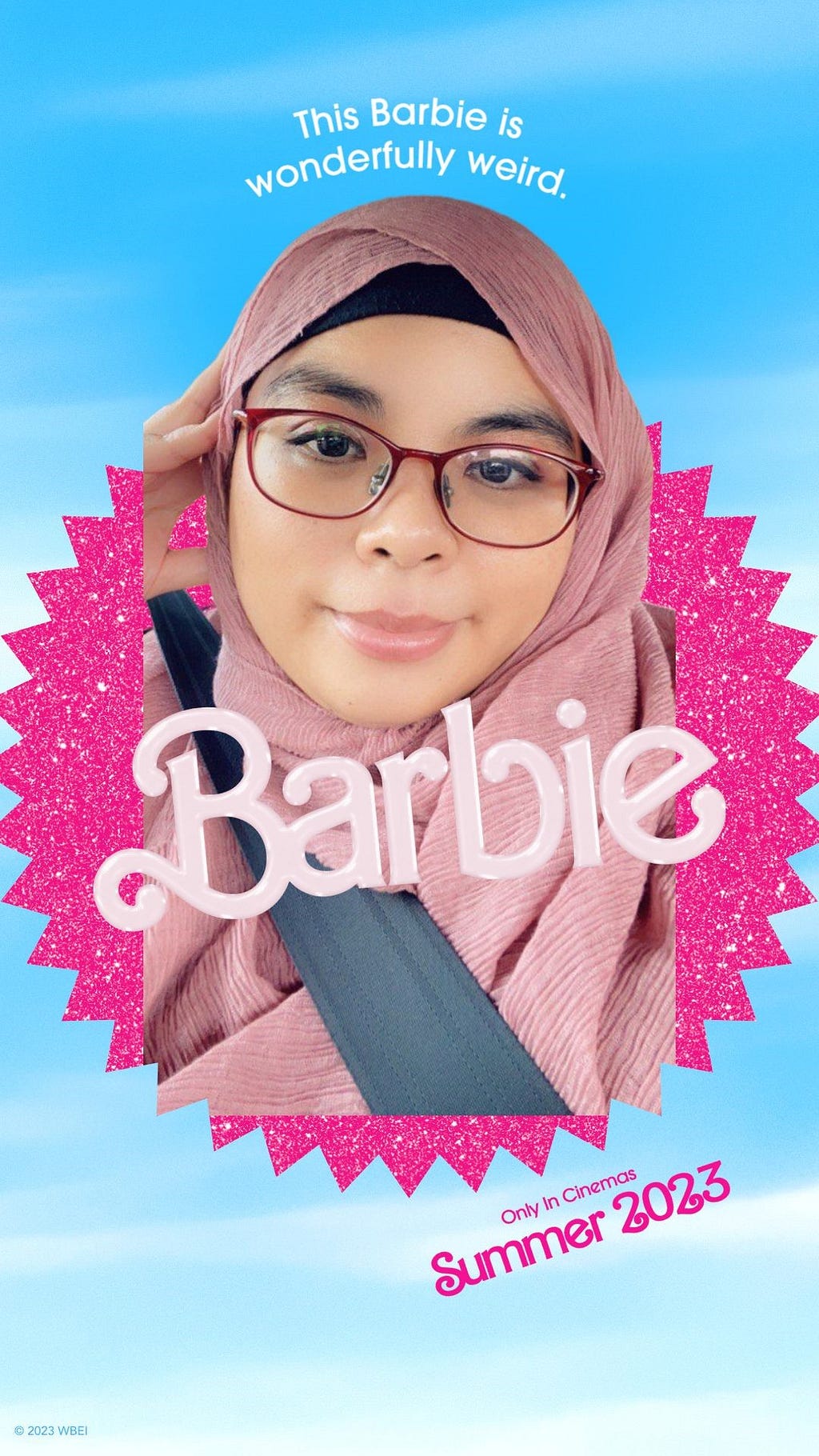 Trying out the Barbie movie sticker