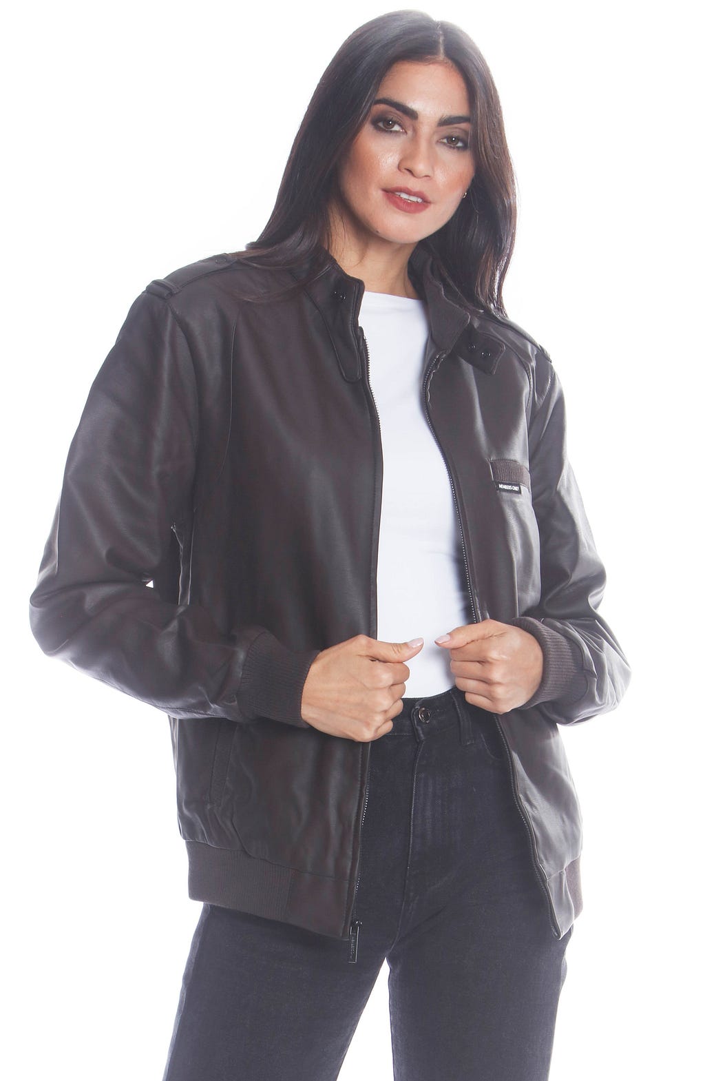 Men’s Faux Leather Iconic Racer Jacket for Women