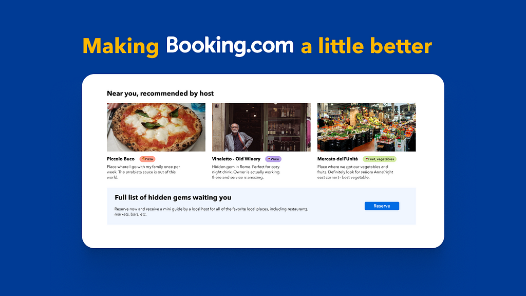 Booking.com restaurants suggestions