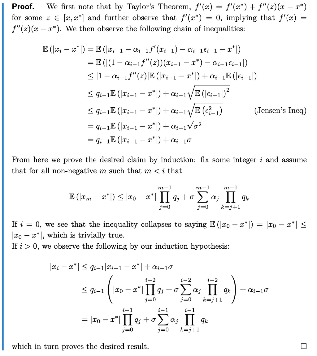 Proof of Lemma 0.1 via a mix of Jensen’s inequality and induction.