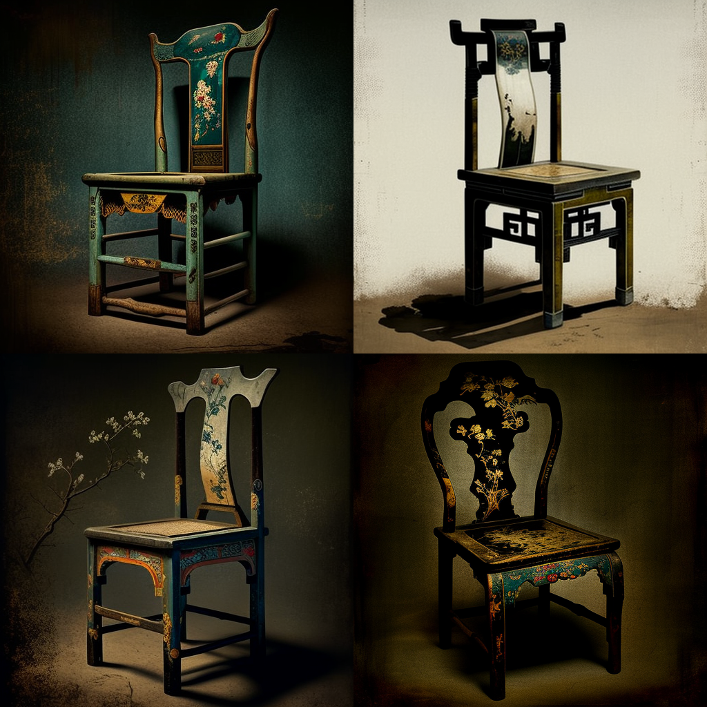 chairs, chine colle