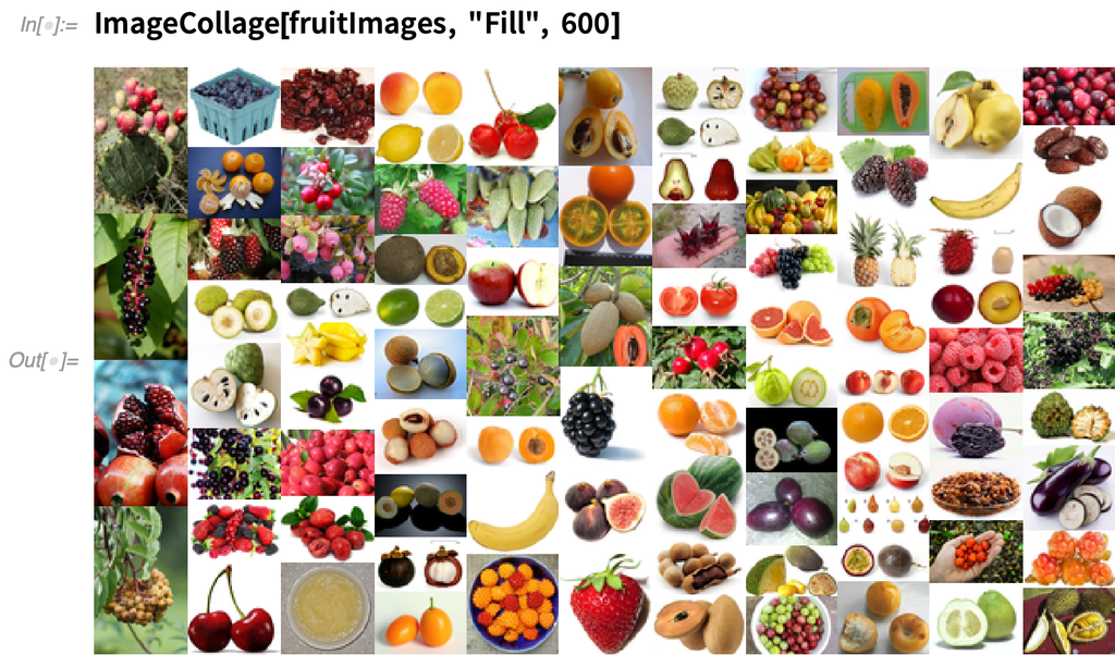 ImageCollage with various photo of fruit in a collage