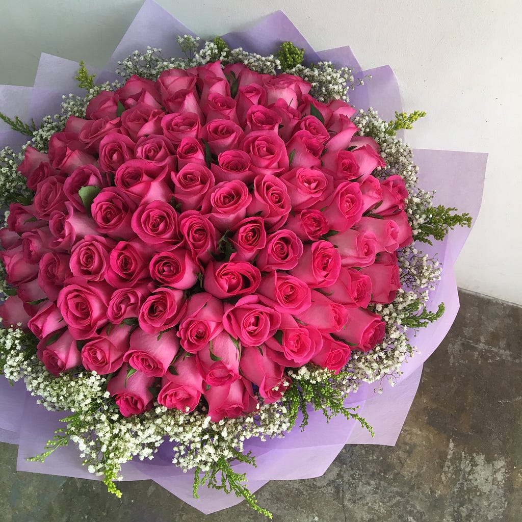 99 roses bouquet from Smile Floral