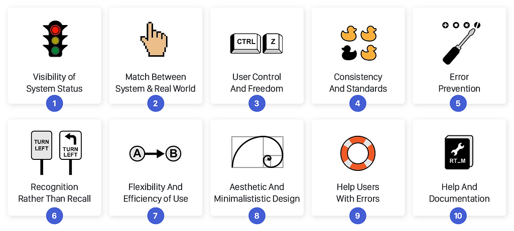 10 Usability heuristics