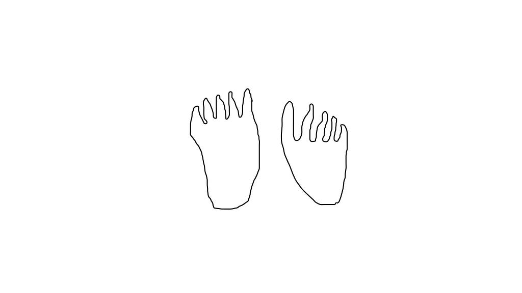 Two perfectly normal human feet that I drew