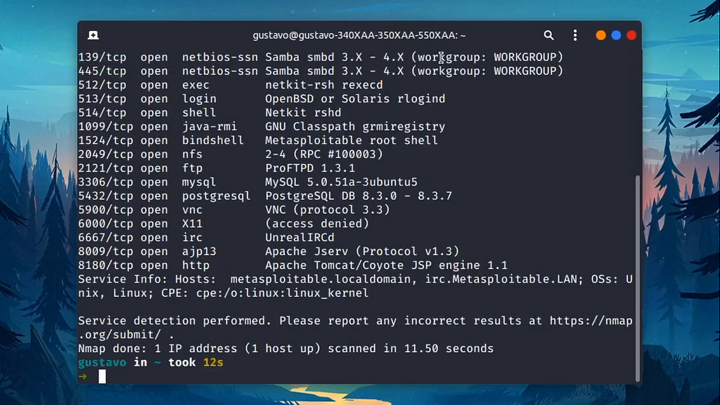 Finding Vulnerable Services Using Metasploitable 2