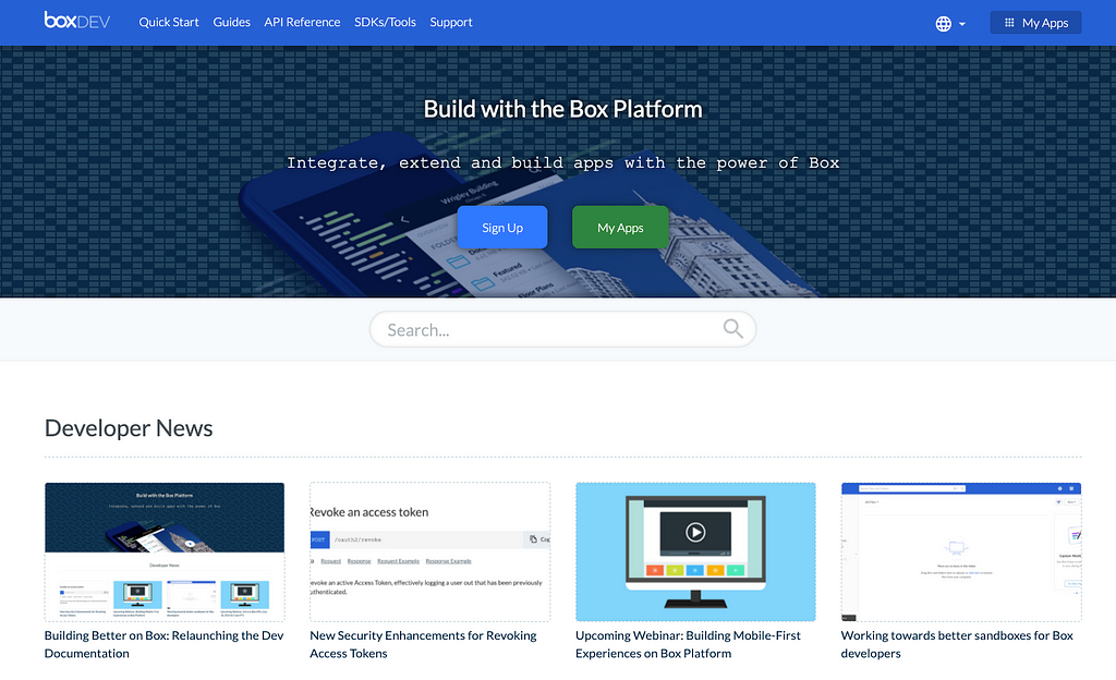The new Box Developer Documentation