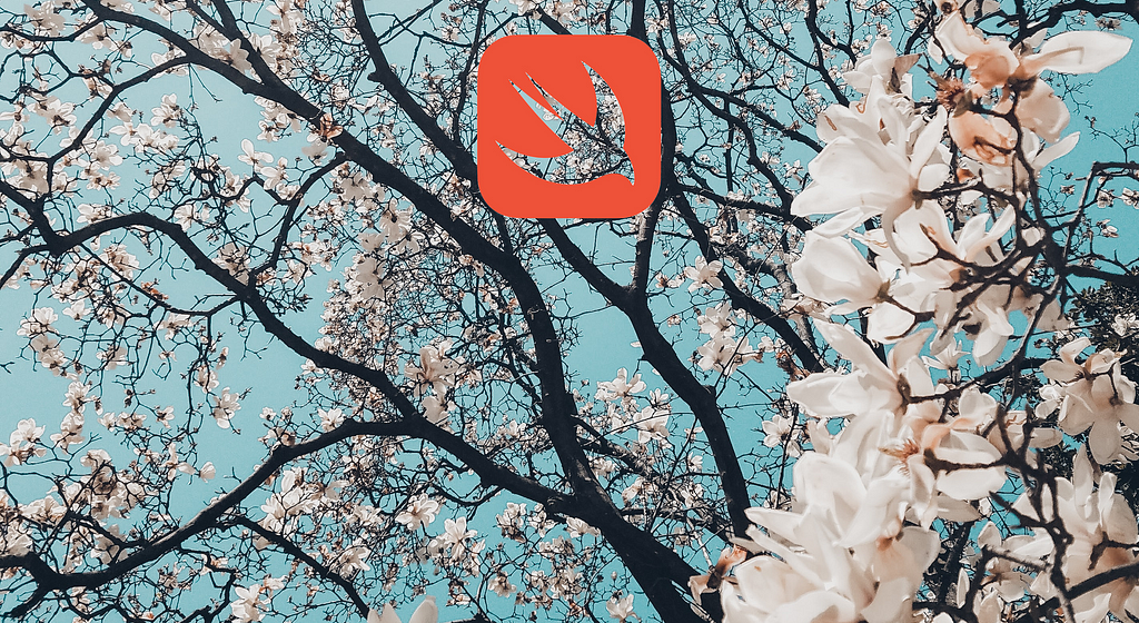 blossoming tree with Swift logo superimposed