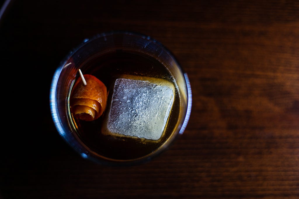 Rum Old Fashioned, Top view