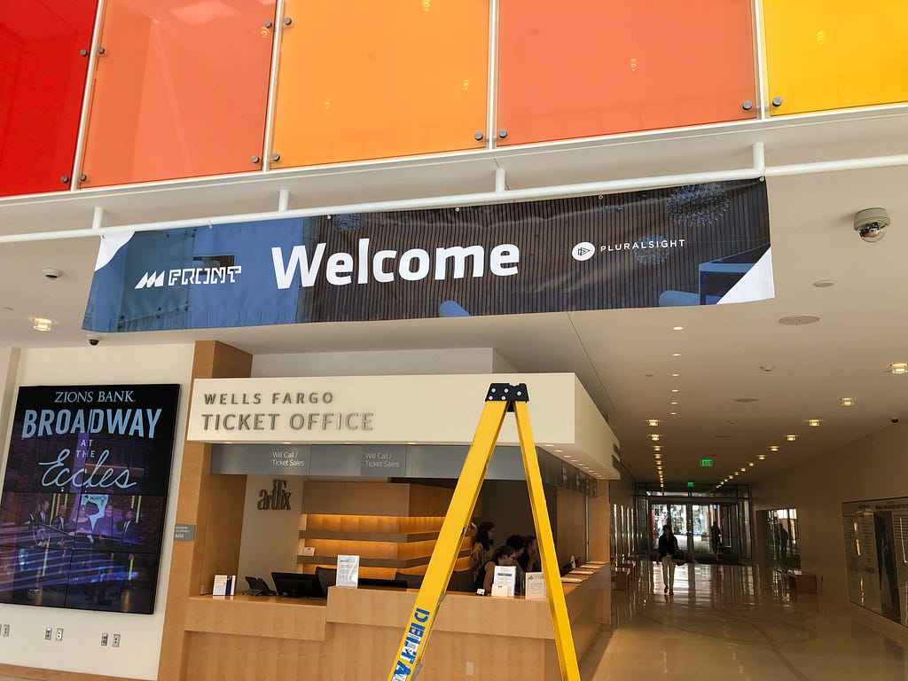 Welcome banner to Front Conference 2019