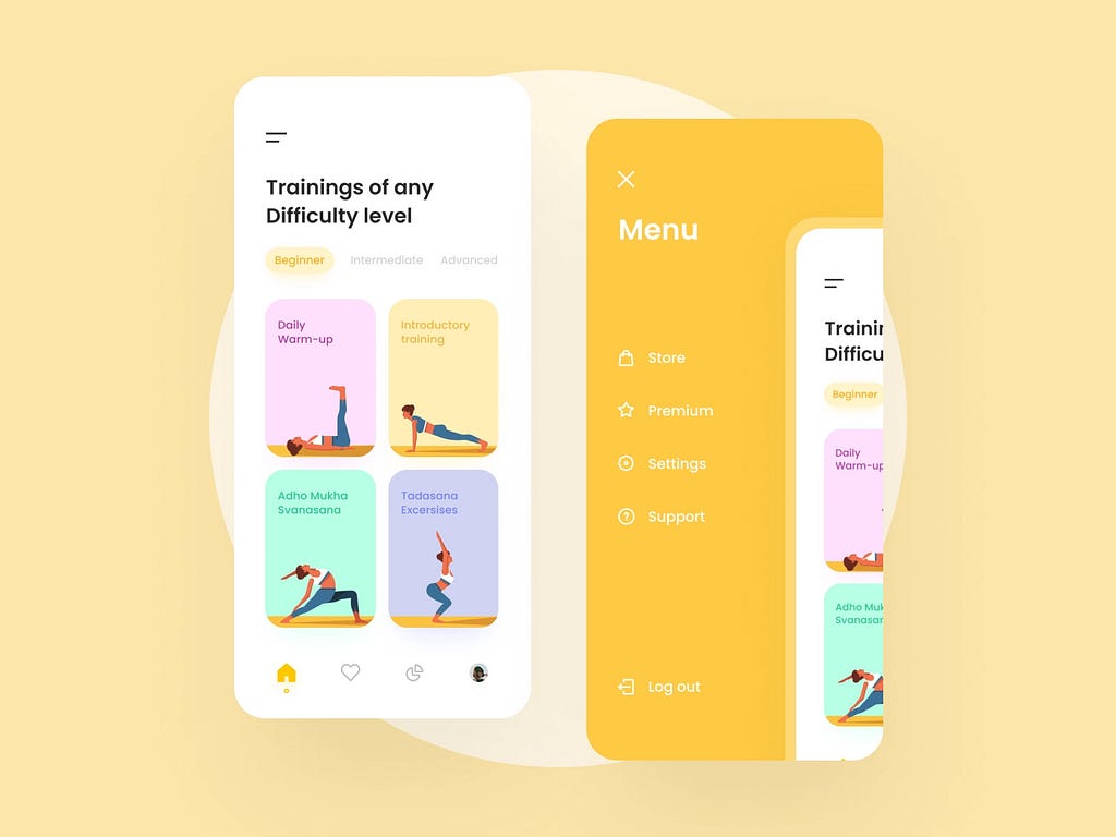 Workout Mobile UI Design App