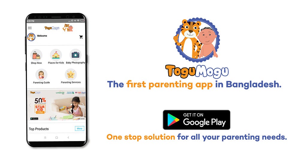 ToguMogu parenting app focuses on trust, personalization and convenience for young parents.