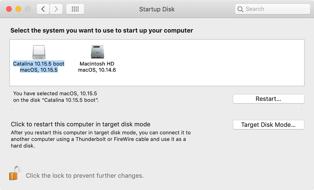 You can select the Startup Disk from System Preferences.