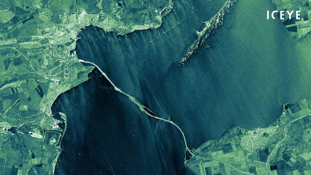 Crimean bridge made by ICEYE satellite. ICEYE