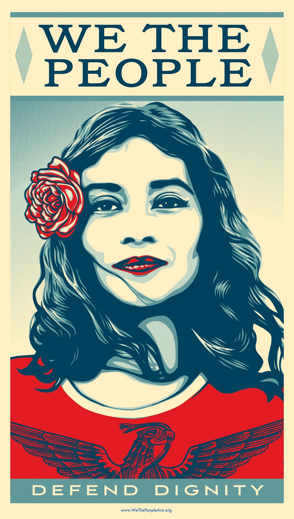 A poster from the We the People series by Shepard Fairey