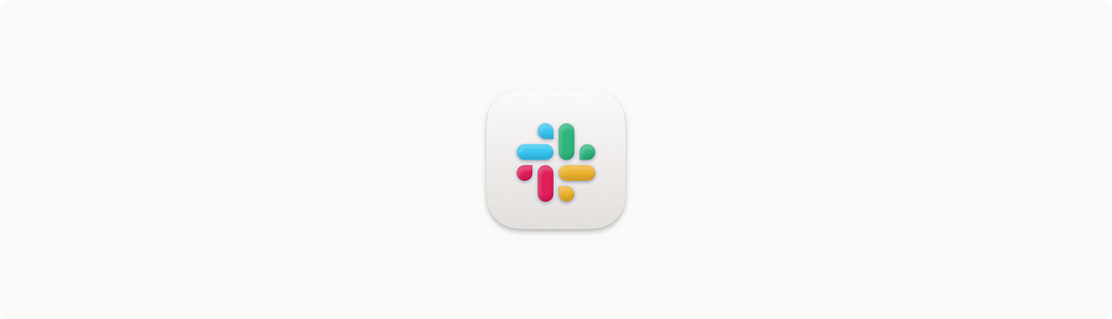 The Slack logo in a rounded rectangle.