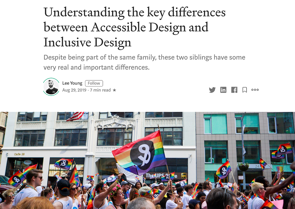 screenshot of Lee Young’s blog on inclusive design