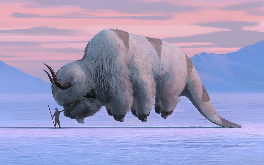 Aang and Appa in the teaser photo for the live-action adaptation of ‘Avatar: The Last Airbender’.