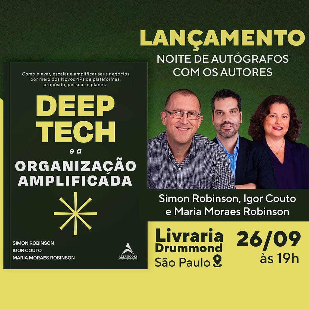 Invitation to the launch of Deep Tech and the Amplified Organisation, 26th September, São Paulo
